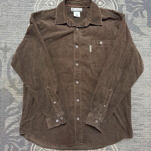 Columbia Men's Casual Brown Corduroy Shirt